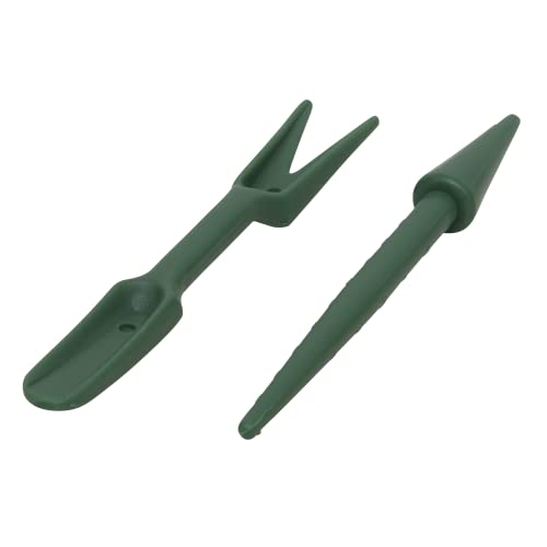 Windhager Pikierset aus Pikierstab und Pikiergabel für Sämlinge Jungpflanzen Saatgut Pflanzholz Set zur Vermehrung, 2 Stück, Dunkelgrün, 1,5 x 1,5 x 15 cm, 06243