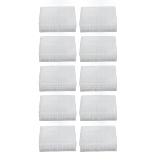 Deep Well Plate, 96 Wells Deep Well Storage Plate, 2,2 Ml, Autoklavierbar, Polypropylen, 10 Packung, für Identifikationssystem, HTS, Motherboard -Probenahme und Lagerung