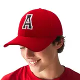 Baseballkappe 3D-Stickerei Lässige Baumwolle Alphabet A-Z Red Caps Schwarz Brief Snap Back Hut Hüte Unisex Jungen Mädchen Cap Baseball ROT Hut Kinder - A