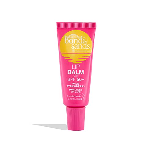 Bondi Sands – Lip Balm SPF 50+ Wild Strawberry – feuchtigkeitsspendende Lippenpflege mit LSF 50 für einen umfangreichen Sonnenschutz, 10 g