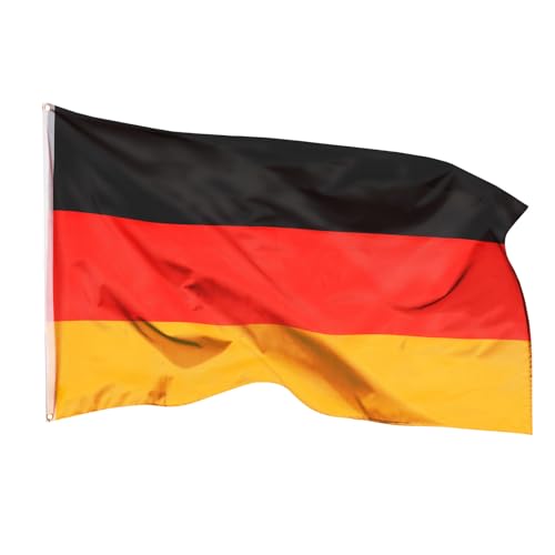 Aricona Deutschland Flagge 60x90cm - wetterbeständige Fahne mit Messingösen, 100% Polyester, robuste Doppelnaht & in lebendigen Farben - ideal für Flaggen-Liebhaber