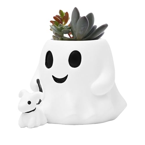 Geister-Eimer-, Geistervase Halloween,Leckerli-Eimer im Freien mit „Walking Dog“-Design | Gartendekoration, Geisterblumentopf, Halloween-Desktop-Aufbewahrung, Geisterornamente für drinnen und dra