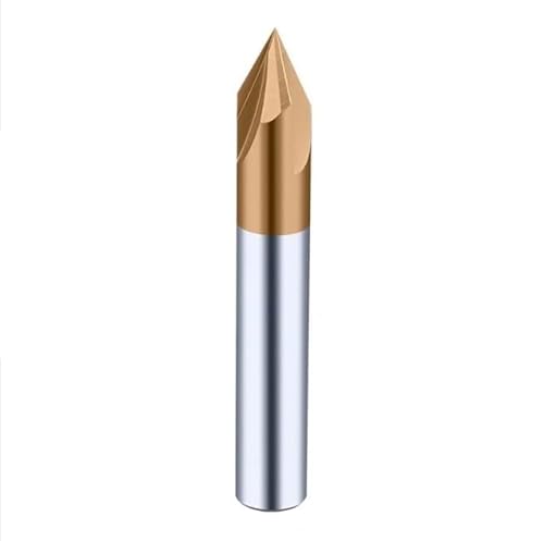 1PC Fräser Hartmetall Anfasen Mühle 90 Grad 3 Flöte Router Bit Gravur Bit for Aluminium Kupfer CNC Ende mühle(TICN Coated,3mm)