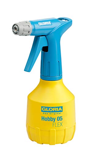 GLORIA Handsprüher Hobby 05 FLEX | 0,5 L Sprühflasche mit Doppelhubpumpe| Über-Kopf-Sprühen | Stufenlos verstellbare Sprühdüse