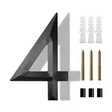 BREAKA Dreidimensionales, schwebendes, 20 cm großes digitales 3D-Türschild, hochwertige Gemeinschaftshaus-Straßennummer (Color : Number 4, Size : 20cm)