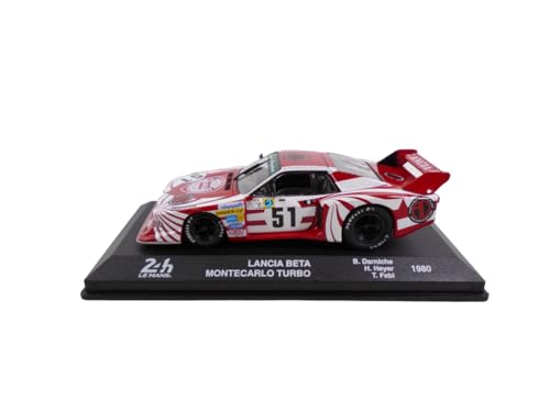 OPO 10 - Miniaturauto zum Sammeln im Maßstab 1:43, kompatibel mit Lancia Beta Montecarlo Turbo #51 24h Le Mans 1980 – LM003