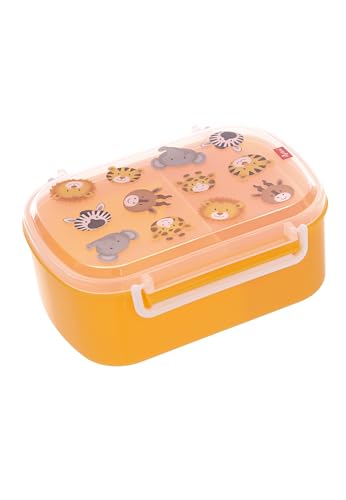 SIGIKID 25133 Brotzeitbox Zoo OnTour Lunchbox BPA-frei Mädchen und Jungen empfohlen ab 2 Jahren gelb