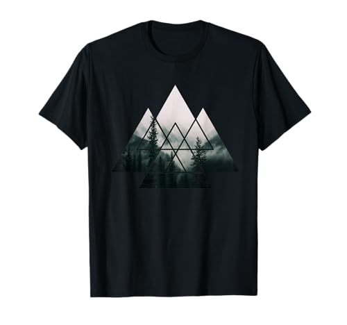 Wald Natur Quadrat Minimalismus Klimaschutz Berg Umwelt Baum T-Shirt