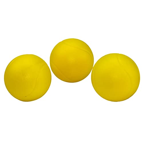 alldoro 60051 XXL Softbälle 3er Set, Riesen Softball ca. Ø 7 cm als Zubehör für Federballset, große Badminton und Tennis Schläger, Ersatz-Bälle zum Spielen am Strand und Outdoor, gelb