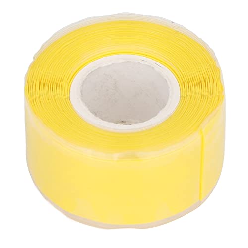 EVTSCAN Selbstdichtendes Silikonband, wasserdichtes Schlauchband für die Reparatur von Wasserrohrschläuchen, 3 Meter (Yellow)