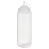 APS 93259 Quetschflasche, Ø 8 cm, Höhe 26,5 cm, 1.025 ml, Polyethylen, transparent, mit Schraubdeckel und Verschlusskappe