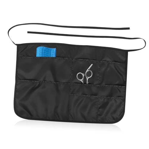 Homoyoyo Küchen- Und Werkstattschürze Weiß/grau Waschbar Reinigungsschürze Aus Polyester Mit Taschen Zum Binden Auf Der Rückseite Und Aufbewahrung Von Werkzeug