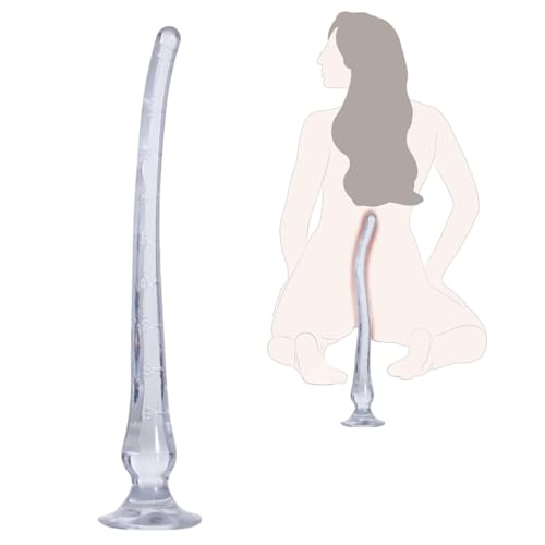 50 cm Analplug Analdildo, Herren Weiches Analplug, xxl Dildo, Analkette Anal Spreizer, Super Langer Analdildo Buttplug Sexspielzeug ffür die Männer Frau (Transparent)