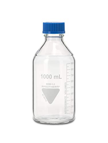 RASOTHERM Laborflaschen, (Boro 3.3), GL45, blaue Schraubkappe, 1000 ml