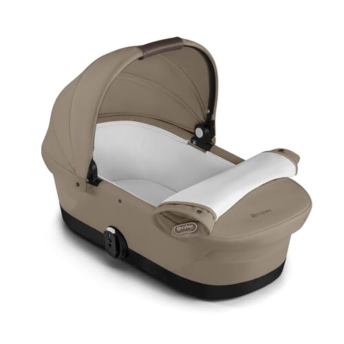 CYBEX Gold GAZELLE S Cot Kinderwagenaufsatz, Ab Geburt bis ca. 6 Monate (max. 9 kg), Für CYBEX Gazelle S und e-Gazelle S, Almond Beige