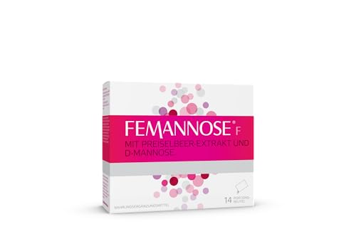 FEMANNOSE F - 14 x Trinkgranulat mit 2.000 mg D-Mannose und Preiselbeer-Extrakt für die Blase | vegan, laktosefrei, glutenfrei | Blasengesundheit | gut verträglich