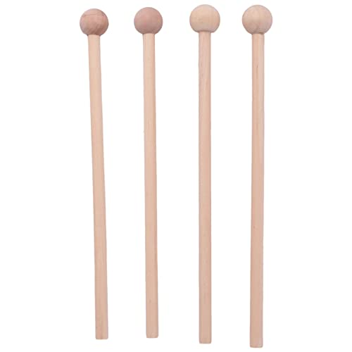 2 Paar Holzschlägel Percussion-Sticks für Glockenspiel, Xylophon, Holzblock, Glockenspiel und Glocken