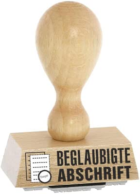 Office-Stempel/Lagertext – BEGLAUBIGTE ABSCHRIFT - von Kaufhaus2010 Buchenholzstempel – Lagertextstempel zur Kennzeichnung von Dokumenten 4 cm lang