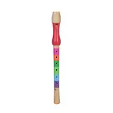 Dilwe Holz Recorder, - Farben erleichtern es, die Töne zu Lernen - glatter Oberfläche/ Kante - Bildung Holzflöte Ton Recorder Spielzeug für Kinder Anfänger(Mehrfarben)