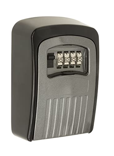 ARREGUI KEEPER SEG012 Schlüsseltresor mit Zahlencode | Schlüsselsafe für Außen und Innen | Schlüsselkasten mit Zahlenschloss | Einfache Montage | Key Safe für Ferienwohnungen | 11,8x8,5x3,5 cm | grau