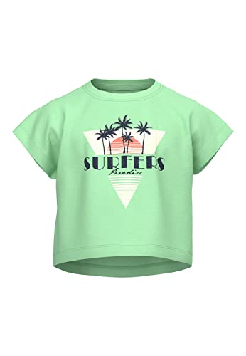 NAME IT Mädchen Nkfvilma Capsl Crop Top F1 Noos T-Shirt, Green Ash, 116