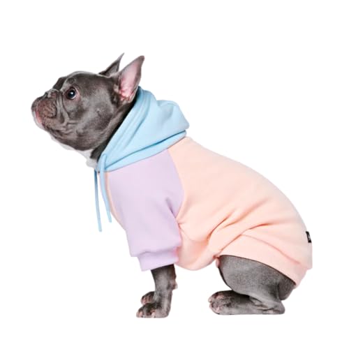 Spark Paws Hunde Hoodie Sweatshirt Pullover - Premium Qualität, weich, Komfortabel und passend für große Hunde, für alle Rassen - Kapuzenpullis, Fleece Sweater, Haustierkleidung - Cotton Candy - L