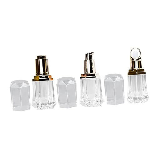 OFFIGAM 3Stücke Drücken von Typ Paketcontainer Nachfüllbare Kosmetik Flaschen Praktische Subflasche für Ätherische Öle und Parfüms Kompakt und Leicht Einfaches