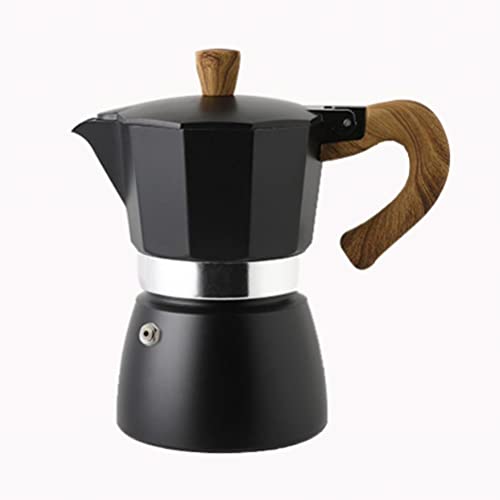 Fdit Tragbare Aluminiumhersteller Moka Pot Coffee Maker Haushalt Zur Herstellung von Cappuccino Latte mit Mokka Kaltextrakt Pot (3#)