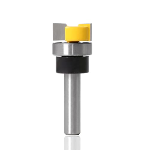 Mesee 8mm Schaft Bündigfräser, Bodenreinigung Holzfräser, Bottom Bearing Flush Router Bit, Hobelfräser, Oberfräse Fräser-Bits für Holzbearbeitung Fräswerkzeuge