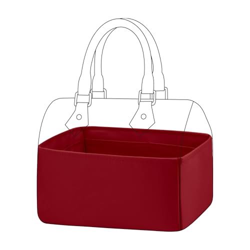 DGAZ Handtaschen Organizer Einsatz, Seide Handtaschenorganisator für LV Speedy Nano/20/25/30/35/40/45 Tasche, Luxus-Handtaschen & Tote Innentaschen (Rouge casaque, Speedy 20)