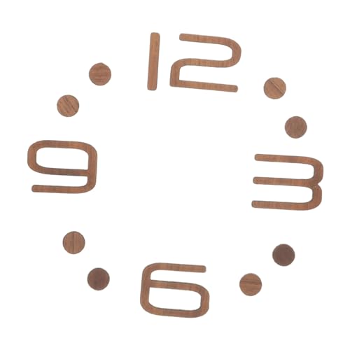 KITANDOVE 1 Satz kreative wanduhr Clock digital Uhrnummern Bastelmaterial für Uhrziffern Holzziffern für Uhr Nummern für Wanduhr Ersatz der Uhrnummer Zahlen für Uhr DIY Uhr Nummer hölzern