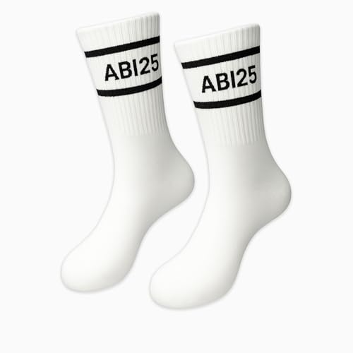 Scinzene ABI 2025 Sportsocken, Abitur Geschenke für Jungen und Mädchen, Bestandene Prüfung Geschenk, Universelle Größe Für Tennis Und Sport, Abitur 2025 Geschenke als Motivationsgeschen