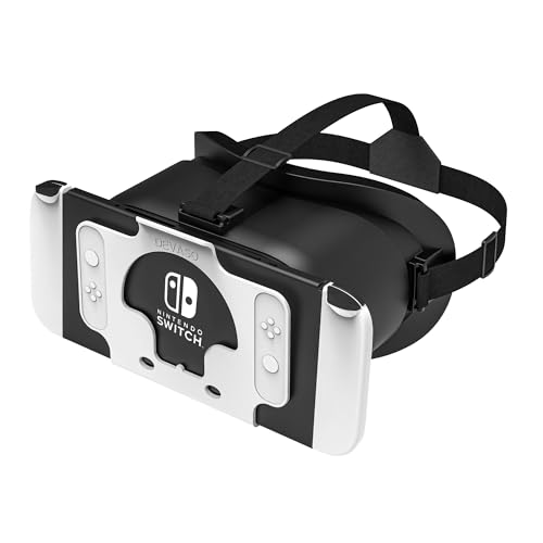 DEVASO VR Brille für Nintendo Switch/Switch OLED mit einstellbaren HD-Linsen, 3D VR (Virtual Reality) Headset Spiele Zubehör Set, Switch VR Labo Goggles Brille, Coole Sachen für Teenager Jungs