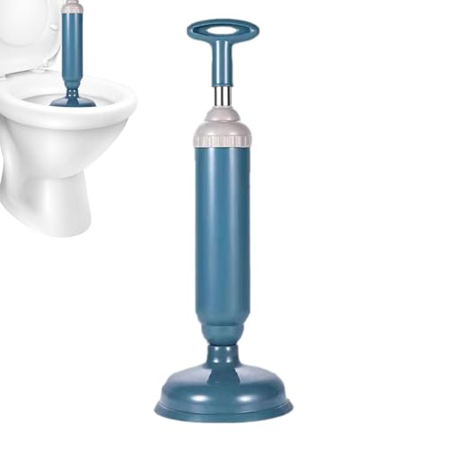 Casa Kleine Kolbenpumpe für flüssige Klempner, Verstopfungsentferner, Reinigungswerkzeug für Toilette, Küchenspüle, Badezimmer-Duschwanne mit tragbarem 10,2 cm Becher und 22,9 cm Griff (blau)