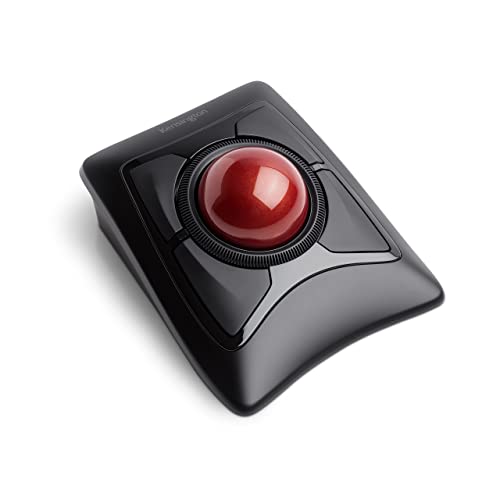 Kensington Expert Mouse, Kabellose Computermaus mit Trackball, Verbindung über Bluetooth® 4.0 LE oder USB-Nano-Empfänger mit Windows & macOS, ideal fürs Home Office, schwarz, K72359WW, 55 mm Trackball