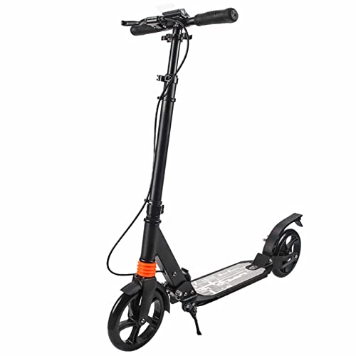 Der Faltbare City-Scooter Kick Scooter handbremse Kick Scooter Faltbar Kick Scooter Höhenverstellbar (35Zoll/37.8Zoll/40.9Zoll) Tret-Roller für Erwachsene mit bis zu 100kg Tragkraft Schwarz