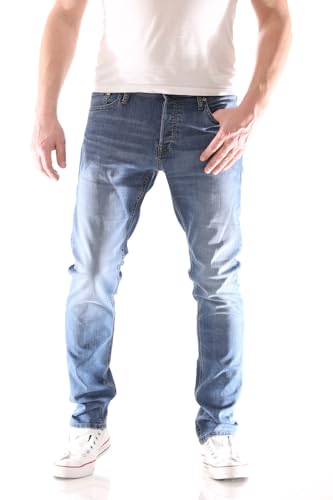 JACK & JONES Herren Slim Fit Jeans Glenn Skinny Tapered JJI Glenn ORIGINAL AM, Farben:Blau, Größe Jeans:36W / 32L