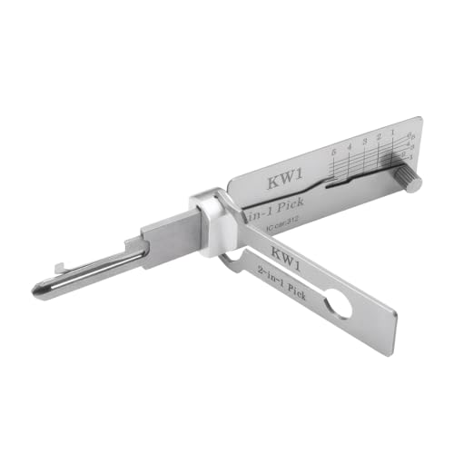 Schlüsseldecoder aus Edelstahl Stainless Steel Master Key Decoder 2-in-1 Master Key Decoder Automatisches Key Decoder Lockpicking-Werkzeug schlüsseldecoder Professionelle Schlosserwerkzeuge (KW1)