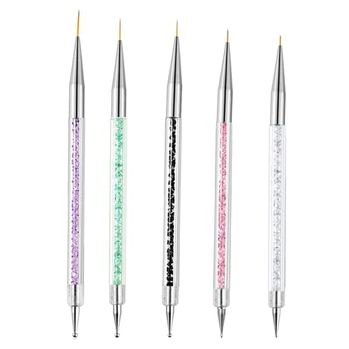 Nagel pinsel 5 Stück Nagel Art Fineliner Pinsel,Nagel Pinsel Set Pinsel für nagellack Nail brush Nagellack pinsel Art Pen für DIY Nail Art Design.