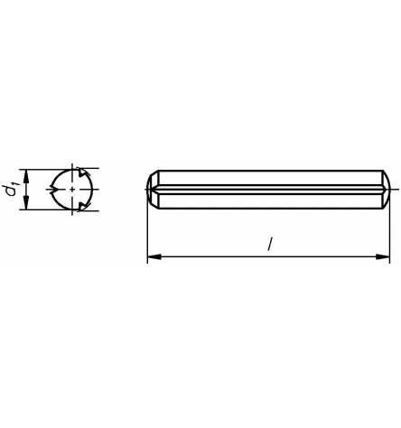 Reidl Zylinderkerbstifte 1,5 x 8 mm DIN 1473 Stahl blank 10 Stück