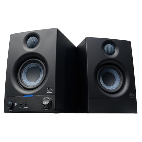 PreSonus Eris 3.5BT Gen 2, 3,5"-Aktivlautsprecher für Multimedia, Gaming, hochwertige Studio-Musikproduktion mit Bluetooth, 50 W Leistung,Schwarz