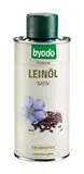 Bio Leinöl Nativ 4er Set - Byodo, 100% Reines Biologisches Flachsöl, 4 x 250 ml, Kaltgepresst, Mild-Nussiger Geschmack, Lichtgeschützte Dosenverpackung