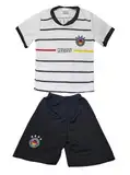 Generisch Kinder Sommer Fußball Set Shirt Shorts Kurz Hose Trikot Deutschland Italia Fußball Junge Euro Cup (Deutschland Trikot, 140-146)