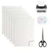 HJJMN 6 Blatt Bedruckbare Stickerei Papier, A4 Auflösbares Stickereipapier, Wasserlösliches Stickerei Stabilisator, Print Stick Stickpapier mit Schere, Maschinen Stickvlies für Handnähen Reparieren