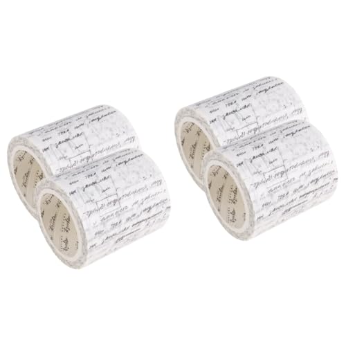 VILLCASE 4 Rollen Gothic- Tagebuch Washi Tapes Vintage-briefbänder Buchstabenaufkleber Geschenkbänder Selbstgemachte Aufkleber Diy Japanischer Stil Kunsthandwerk Japanisches Papier