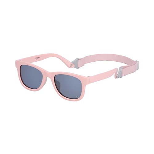 COCOSAND Baby-Sonnenbrille mit Band, polarisiert, UV-Schutz, weiches Silikon-Nasenauflage für Kleinkinder Mädchen Jungen Alter 0-24 Monate