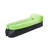 Hiseng Aufblasbares Sofa, Tragbares Luftsofa Luftsack Schwarz Wasserdichtes Air Lounger Aufblasbare Luft Sofa Couch für Strand Camping Reisen Park Musikfestivals Outdoor (Grün,230x70cm)