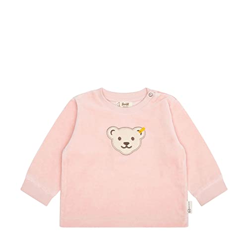 Steiff Unisex Baby Kapuze Sweatshirt, Silver PINK, 80