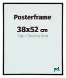 yd. Your Decoration - Bilderrahmen 38x52 cm - Schwarz Matt - Posterrahmen aus Kunststoff mit Kunstglas - Klares Kunstglas - 38x52 Rahmen - Paris