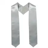 GraduationMall Abschluss Stola für akademische Kirche Priester Chor Stola Stahl 152cm Unisex Erwachsene Silber